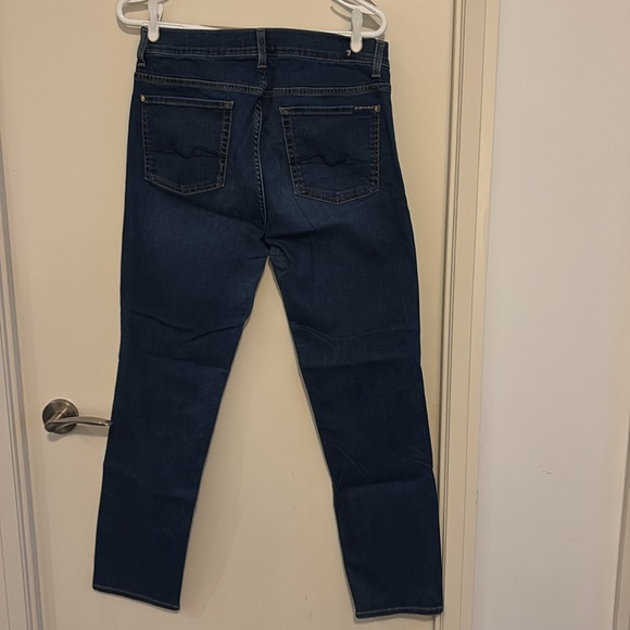 7 For All Man Kind Jeans. Straight leg, Dark Wash, Size 32 - Picture 3 of 4